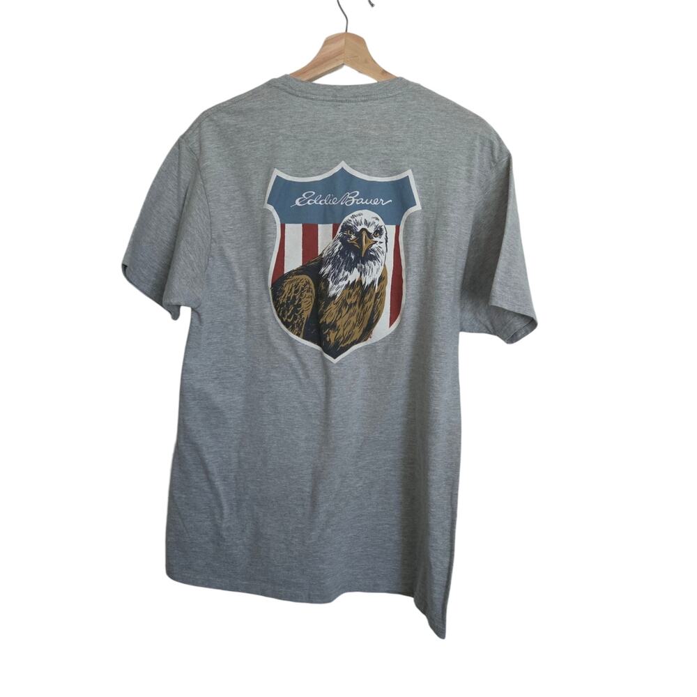 Eddie Bauer LARGE Eagle America USA Patirotic Graphic Soft SS Tee Tshirt